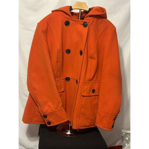 Hooded Short Pea Coat - Picture 4 of 9